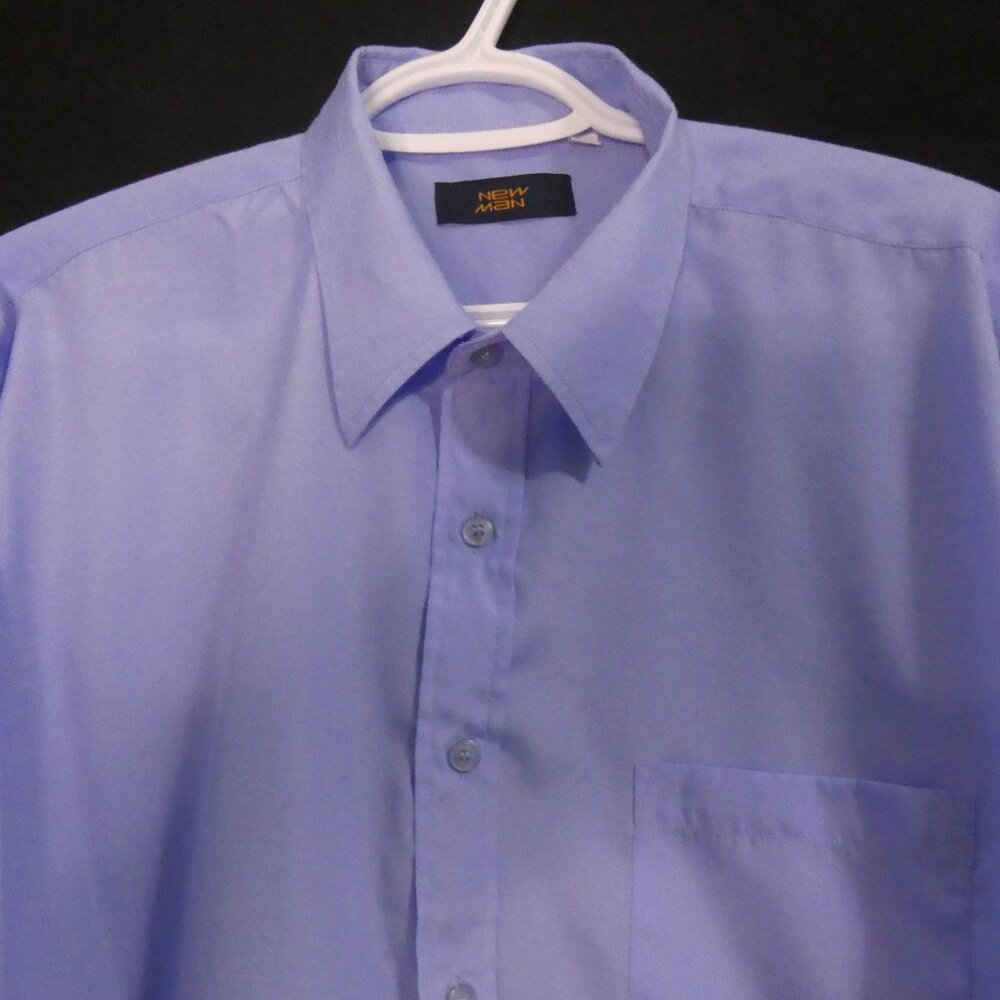 NEW MAN | size 16 | Classic Long Sleeve Button-Up Shirt | Pocket
